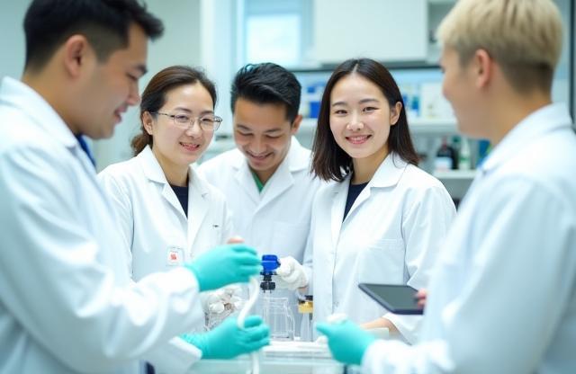 The Kaze Aroma team in the company’s laboratory