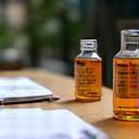 Consultation table with aroma samples